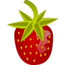 download Strawberry clipart image with 0 hue color