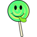 download Lollipop Smiley clipart image with 90 hue color
