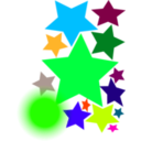 download Stars clipart image with 135 hue color