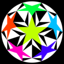 download Sacred Double Pentagon clipart image with 135 hue color