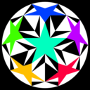 download Sacred Double Pentagon clipart image with 225 hue color