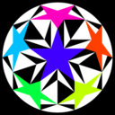 download Sacred Double Pentagon clipart image with 315 hue color