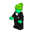 download Lego Town Policewoman clipart image with 90 hue color