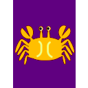 download Crab clipart image with 45 hue color