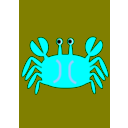 download Crab clipart image with 180 hue color