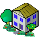 download Iso City Grey House 1 clipart image with 45 hue color
