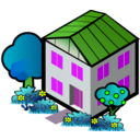 download Iso City Grey House 1 clipart image with 90 hue color