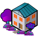 download Iso City Grey House 1 clipart image with 180 hue color