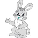 download Tale Rabbit clipart image with 180 hue color