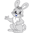 download Tale Rabbit clipart image with 225 hue color