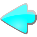 download Arrow clipart image with 180 hue color