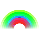 download Rainbow clipart image with 90 hue color