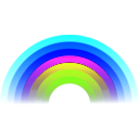 download Rainbow clipart image with 180 hue color