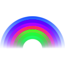 download Rainbow clipart image with 225 hue color