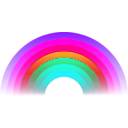 download Rainbow clipart image with 270 hue color