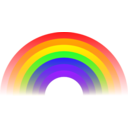 download Rainbow clipart image with 0 hue color