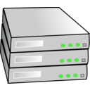 download Stacked Servers clipart image with 90 hue color