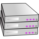 download Stacked Servers clipart image with 270 hue color