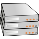 download Stacked Servers clipart image with 0 hue color