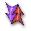 download Double Arrow clipart image with 270 hue color