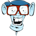 download Nerd With Glasses clipart image with 180 hue color