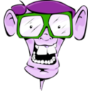 download Nerd With Glasses clipart image with 270 hue color