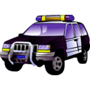 download Police Car clipart image with 45 hue color