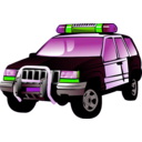 download Police Car clipart image with 90 hue color