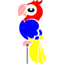 download Parrot clipart image with 0 hue color