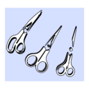 download Scissors clipart image with 225 hue color