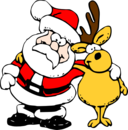 Santa And Reindeer