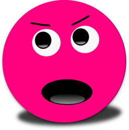 Mad Smiley Pink Emoticon