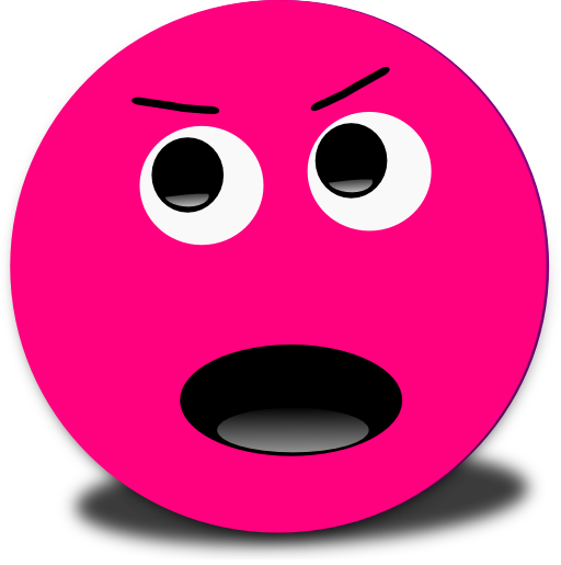 Mad Smiley Pink Emoticon