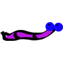 download Worm clipart image with 180 hue color