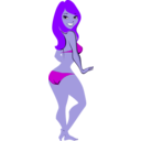 download Bikini Girl clipart image with 225 hue color