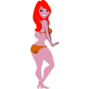 download Bikini Girl clipart image with 315 hue color