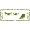 download Parlour Door Sign clipart image with 225 hue color