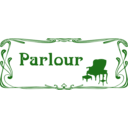 download Parlour Door Sign clipart image with 270 hue color