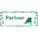 download Parlour Door Sign clipart image with 315 hue color