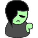 download The Sad Little Emo clipart image with 90 hue color