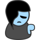download The Sad Little Emo clipart image with 180 hue color
