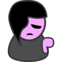 download The Sad Little Emo clipart image with 270 hue color