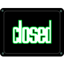 download Schild Closed clipart image with 135 hue color