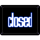 download Schild Closed clipart image with 225 hue color