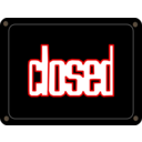 download Schild Closed clipart image with 0 hue color