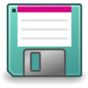 download Tango Media Floppy clipart image with 315 hue color