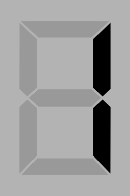 Seven Segment Display Gray 1