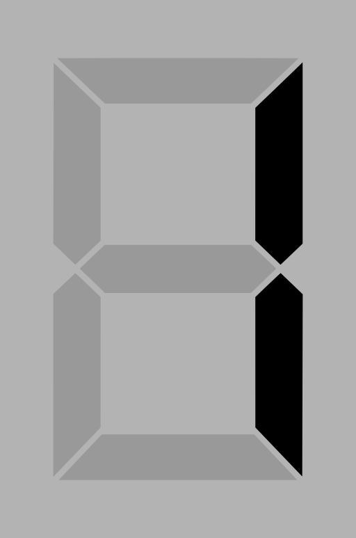 Seven Segment Display Gray 1