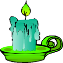 download Green Candle clipart image with 45 hue color