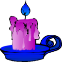 download Green Candle clipart image with 180 hue color